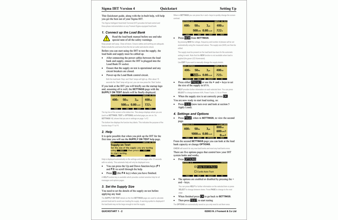 Loadbank Sigma Controller Quickstart Guide